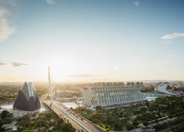 vista general de la ciudad de las artes
